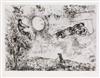 MARC CHAGALL Les Amoureaux dans le ciel de Saint-Paul.